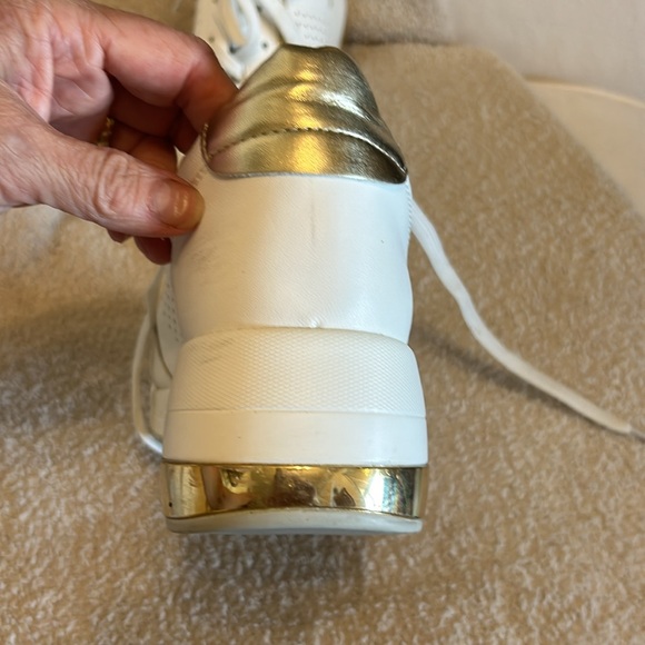 Renato Garini made in Italy size 40 US 10 white and gold  platform sneakers EUC - Picture 5 of 8